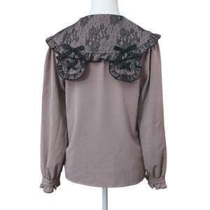 Rojita Lace-up Bear Ear Blouse (Pink)
